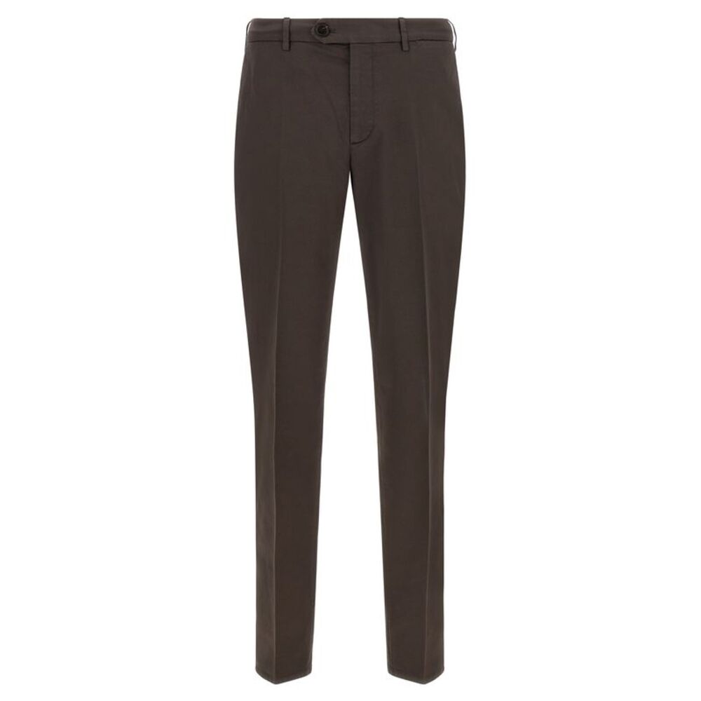Brunello Cucinelli Brown Cotton Casual Men's Pants